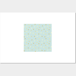 Golden Dot Pattern Posters and Art